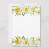 Chic Yellow Daffodin Frühling Blumengeburt Einladung (Rückseite)