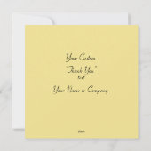 Chic Yellow Explosion Wasserfarben Punkte roter Te Dankeskarte (Rückseite)