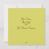 Chic Yellow Explosion Watercolor Punkte auf Abstra Dankeskarte (Rückseite)