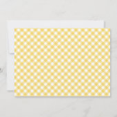 Chic Yellow Gingham Pattern Mitteilungskarte (Rückseite)