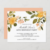Chic Yellow green floral 60 TH BURTHDAY PARTY (Vorne/Hinten)