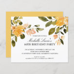 Chic Yellow green floral 60 TH BURTHDAY PARTY<br><div class="desc">KLEINE 50. Geburtstagspartei **** AUF ERSTKLASSIGEN, LIGHTER-GEWICHT-PAPIER *** Mit einem eleganten Blumenzweig in einer subtilen Farbpalette aus Gelb, Rosa und Grün umgeben Ihre Namen mit Ihren Party-Details in eleganter Kombination aus kursiver und Hauptstadt-Brief, ist diese atemberaubende, aber billige BIRTHDAY PARTY Invitation perfekt Feiern, oder elegantes PARTY!! Die Karte kehrt zu...</div>