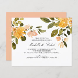 Chic Yellow green floral Hochzeitsessen Probe
