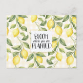 Chic Yellow Lemons Bloom Postkarte (Vorderseite)