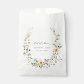 Chic Yellow Lilac Wildblume Wreath Brautparty Geschenktütchen (Vorderseite)