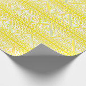 Chic Yellow Muster Wrapping Paper Geschenkpapier (Ecke)