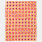 Chic Yellow Pink Polka Dot Fleecedecke (Vorderseite)