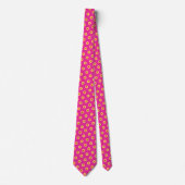 Chic Yellow Pink Polka Dot Krawatte (Vorderseite)