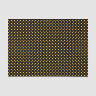 Chic Yellow Polka Punkte auf schwarz Seidenpapier
