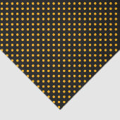 Chic Yellow Polka Punkte auf schwarz Seidenpapier (Ausschnitt)