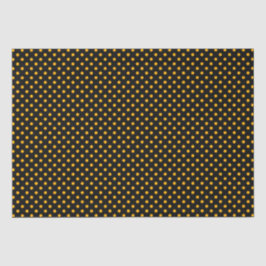 Chic Yellow Polka Punkte auf schwarz Seidenpapier
