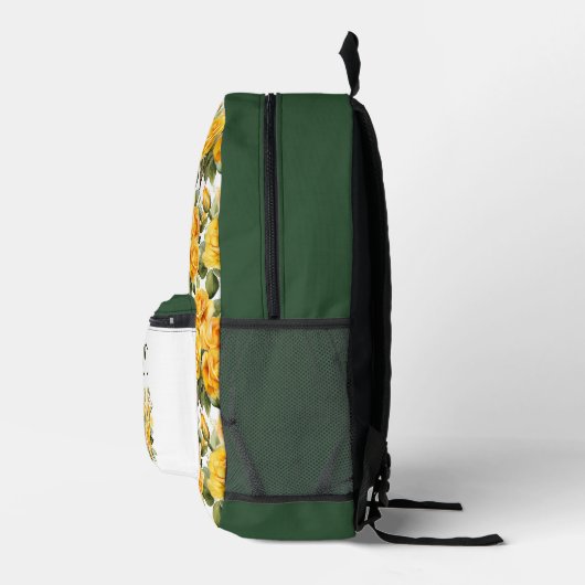 Chic Yellow Roses Bedruckter Rucksack (Rechts)