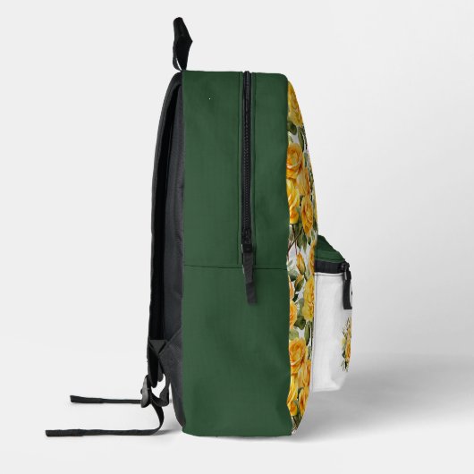 Chic Yellow Roses Bedruckter Rucksack (Links)