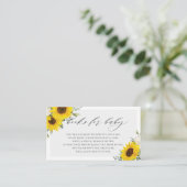 Chic Yellow Sonnenblume Blume bringen Bücher für B Begleitkarte (Stehend Vorderseite)