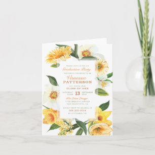 Chic Yellow Spring Anemones Schöner Abschluss Einladung