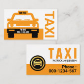 Chic Yellow Tax Cab Treiber Visitenkarte (Vorne/Hinten)