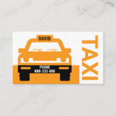 Chic Yellow Tax Cab Treiber Visitenkarte (Vorderseite)