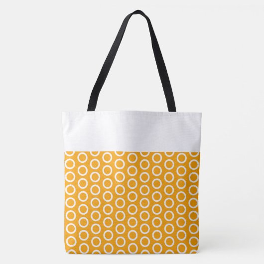 Chic Yellow Tile Art Muster Farbblock Tasche (Vorderseite)
