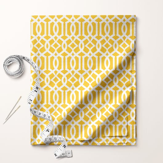 Chic Yellow Trellis Lattice Muster Stoff