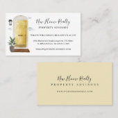 Chic Yellow Watercolor Fronttür Eingang Visitenkarte (Vorne/Hinten)