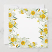 Chic Yellow White Daffodil Floral Geburtstag Einladung (Rückseite)