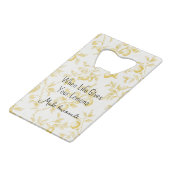 Chic Yellow White Lemons Geldbeutel Flaschenöffner (Vorderseite Schrägansicht)