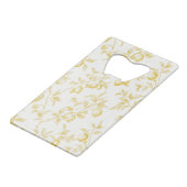 Chic Yellow White Lemons Geldbeutel Flaschenöffner (Rückseite Schrägansicht)