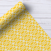 Chic Yellow White Marokcan Trellis Muster Geschenkpapier