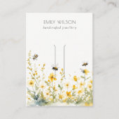 Chic Yellow Wildblume Bumble Bee Hairclip Display Visitenkarte (Vorderseite)