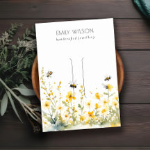 Chic Yellow Wildblume Bumble Bee Hairclip Display 