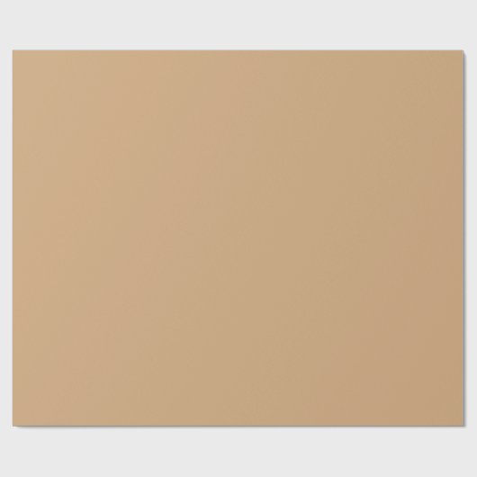 Chic Yellowish-Brown Soft Pastel Camel Schlichte F Geschenkpapier (Flach)