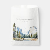 Chic Yosemite National Park CA Wasserfarbenhochzei Geschenktütchen (Vorderseite)