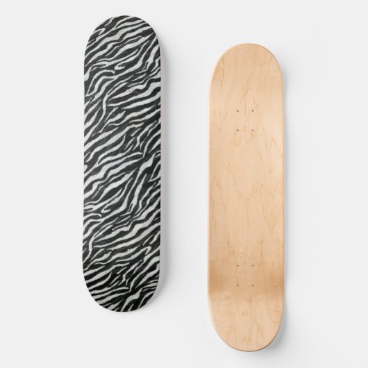Chic Zebra Animal Print Ästhetik Skateboard (Vorderseite)