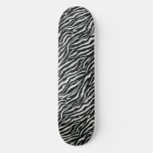 Chic Zebra Animal Print Ästhetik Skateboard (Vorderseite)