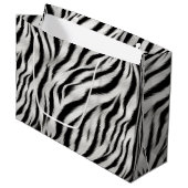 Chic Zebra Animal Print Brautparty Große Geschenktüte (Vorderseite Schrägansicht)
