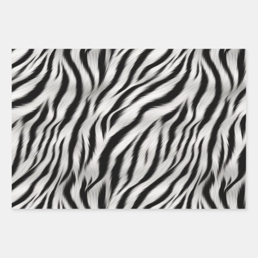 Chic Zebra Animal Print Wedding Geschenkpapier Set (Vorderseite 2)