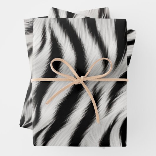 Chic Zebra Animal Print Wedding Geschenkpapier Set (Beispiel)