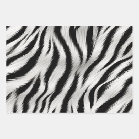 Chic Zebra Animal Print Wedding Geschenkpapier Set (Vorderseite)
