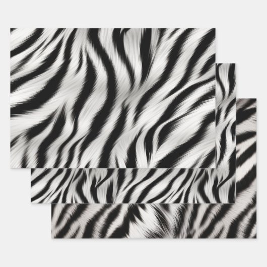 Chic Zebra Animal Print Wedding Geschenkpapier Set (Set)