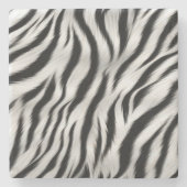 Chic Zebra Animal Print Wedding Steinuntersetzer (Vorderseite)