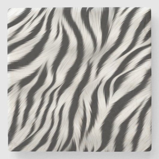 Chic Zebra Animal Print Wedding Steinuntersetzer (Vorderseite)