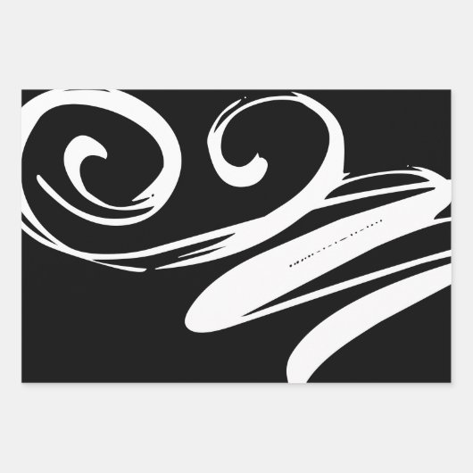 Chic Zebra Black & White Geschenkpapier (Vorderseite)