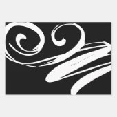 Chic Zebra Black & White Geschenkpapier Set (Vorderseite 3)