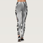 Chic Zebra Muster Personalisierte Leggings (Rückseite)