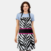 Chic Zebra Muster Pink Lace Schürze (Getragen)