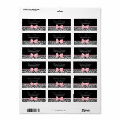 Chic Zebra Print Boutique Light Adressaufkleber (Vorne)