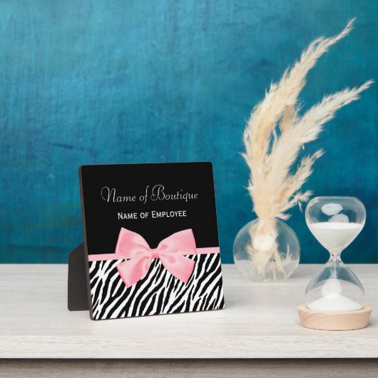 Chic Zebra Print Boutique Light Fotoplatte (InSitu)