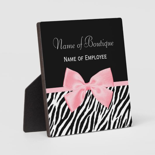 Chic Zebra Print Boutique Light Fotoplatte (Vorderseite)