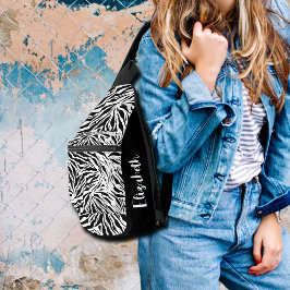 Chic Zebra Print Crossbody Bag