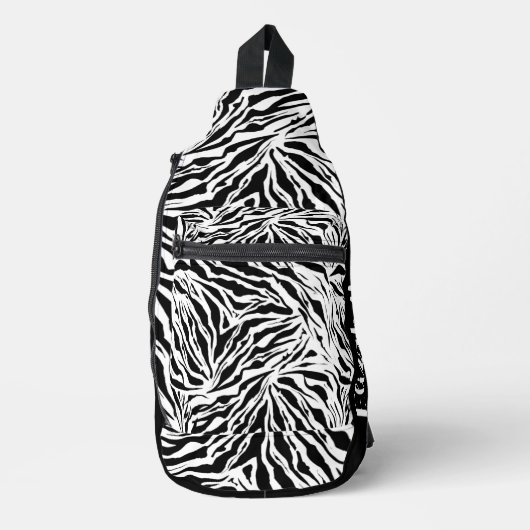 Chic Zebra Print Crossbody Bag (Vorderseite)